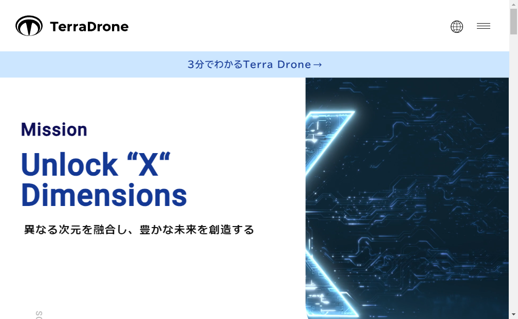 278A：Ｔｅｒｒａ　Ｄｒｏｎｅ　企業ホームページ